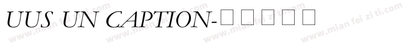 UUS UN CAPTION字体转换